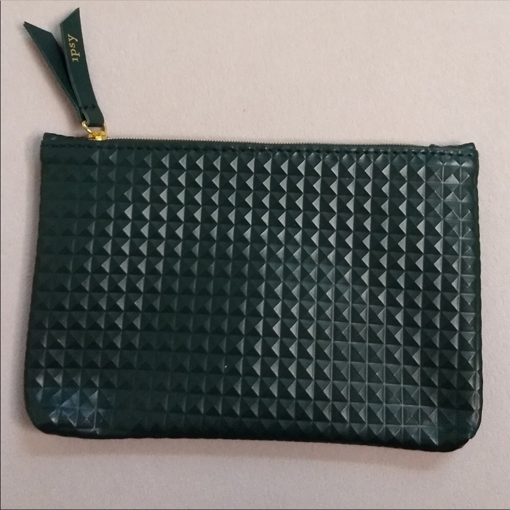 Ipsy raised stud green zipper bag - Picture 6 of 6